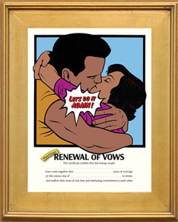 Modern Love Anniversary Certificate