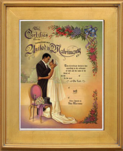 African-American wedding tradition anniversary celebration certificate ...