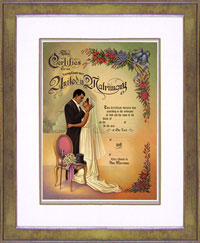 Personalized marriage certificate