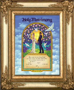 Decorative marriage certificate